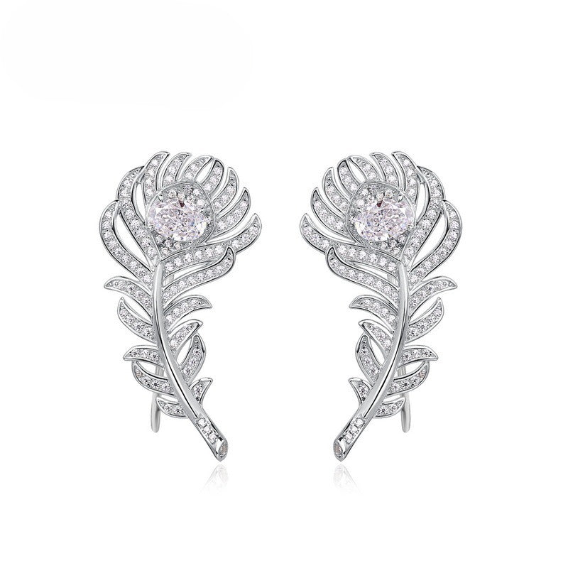 S925 Sterling Silver High-Carbon Stone Flower Stud Earrings