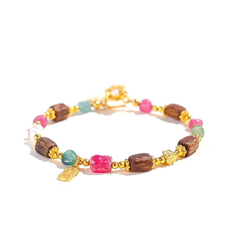 Planderful Fortune's Favor Bracelet – Premium Tourmaline and Natural Pearl Design