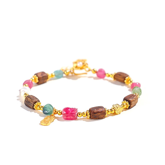 Planderful Fortune's Favor Bracelet – Premium Tourmaline and Natural Pearl Design