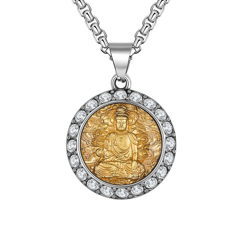 Zircon Necklace - Statement Buddha Zodiac Pendant For Patron Saints And Zodiac Charm By Planderful