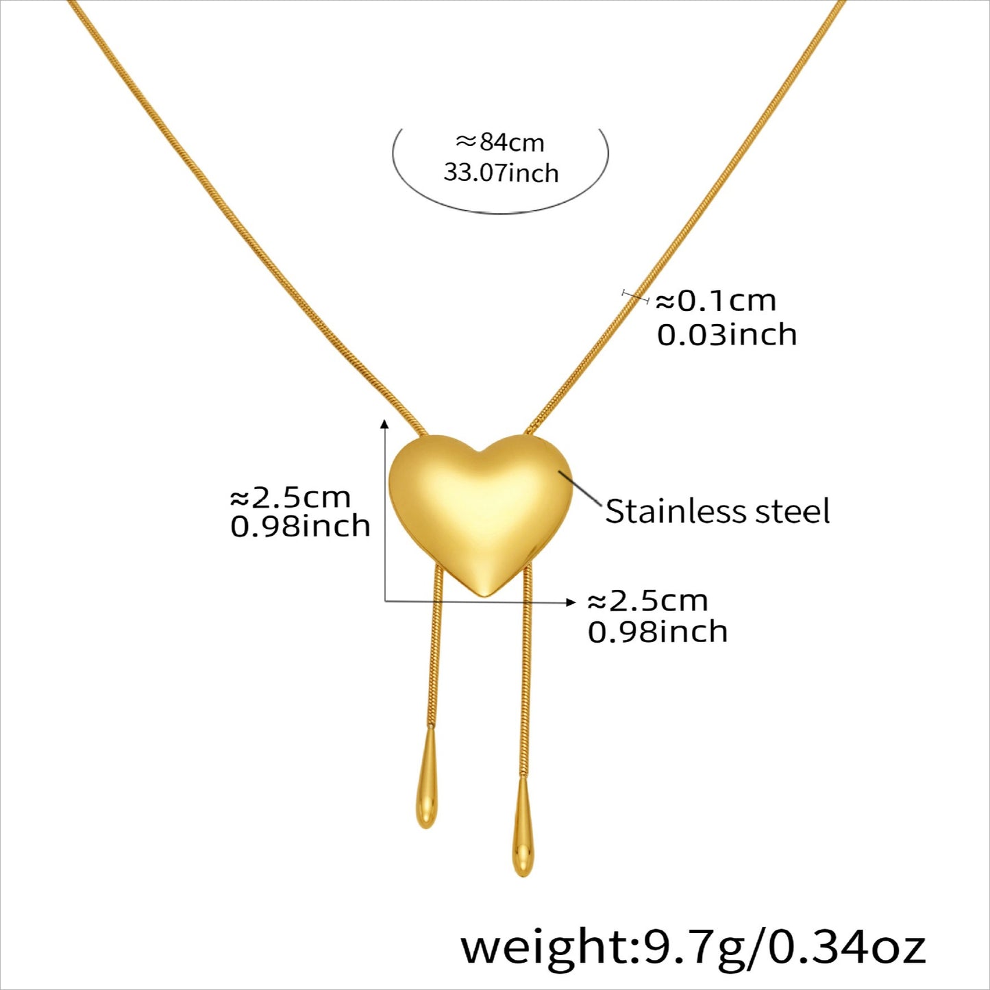 Planderful 18K Gold Plated Snake Chain Necklace Unisex Trend