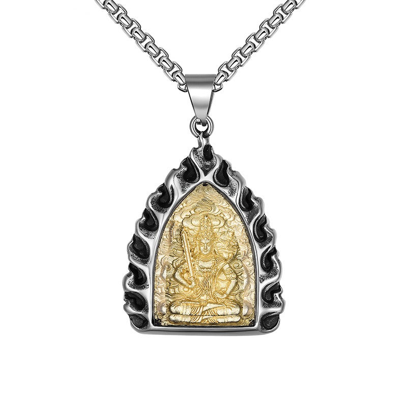 Titanium Steel Necklace – Vintage Zodiac Pendant