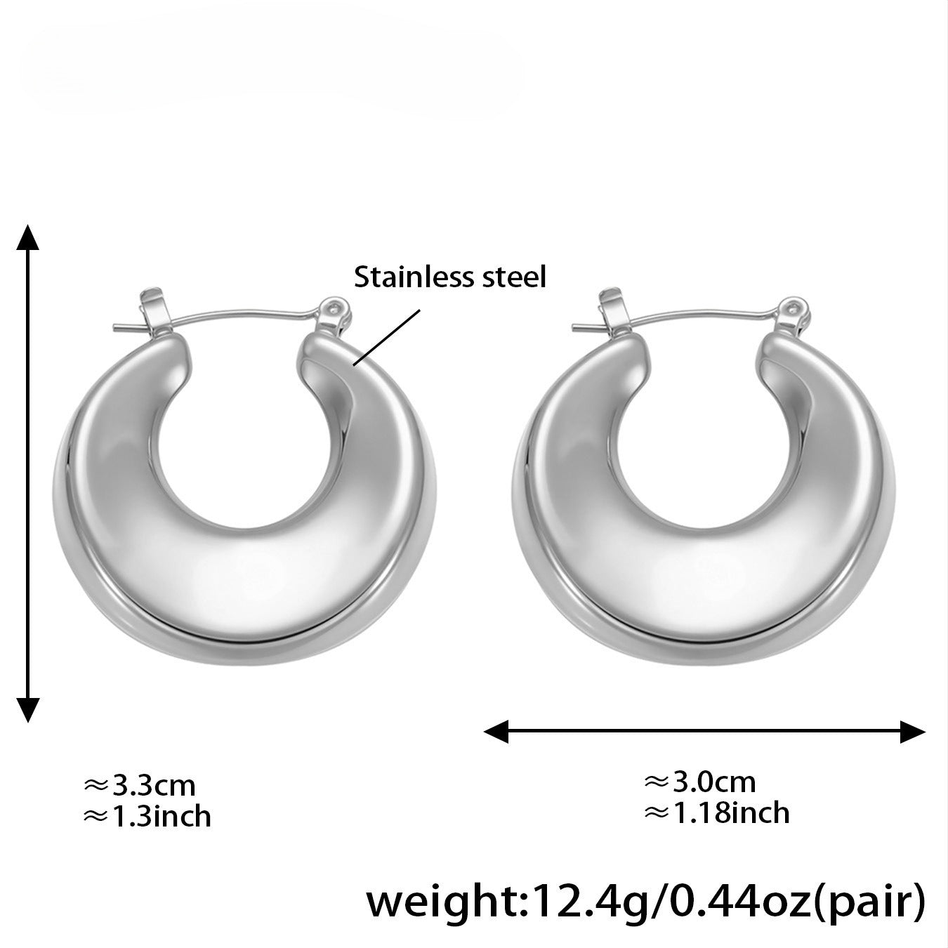 Planderful Genie 18K Gold Circle Geometric Earrings Women