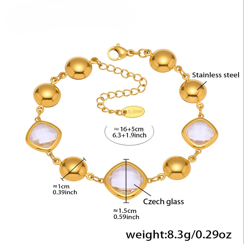 Planderful Czech Glass Bracelet Radiant Luxury For Women