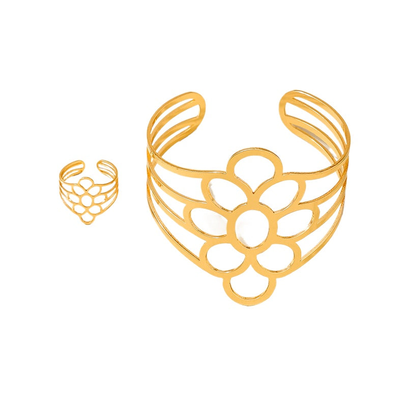 Planderful Vienna Verve Jewelry Set – Fashionable Hollow Flower Design