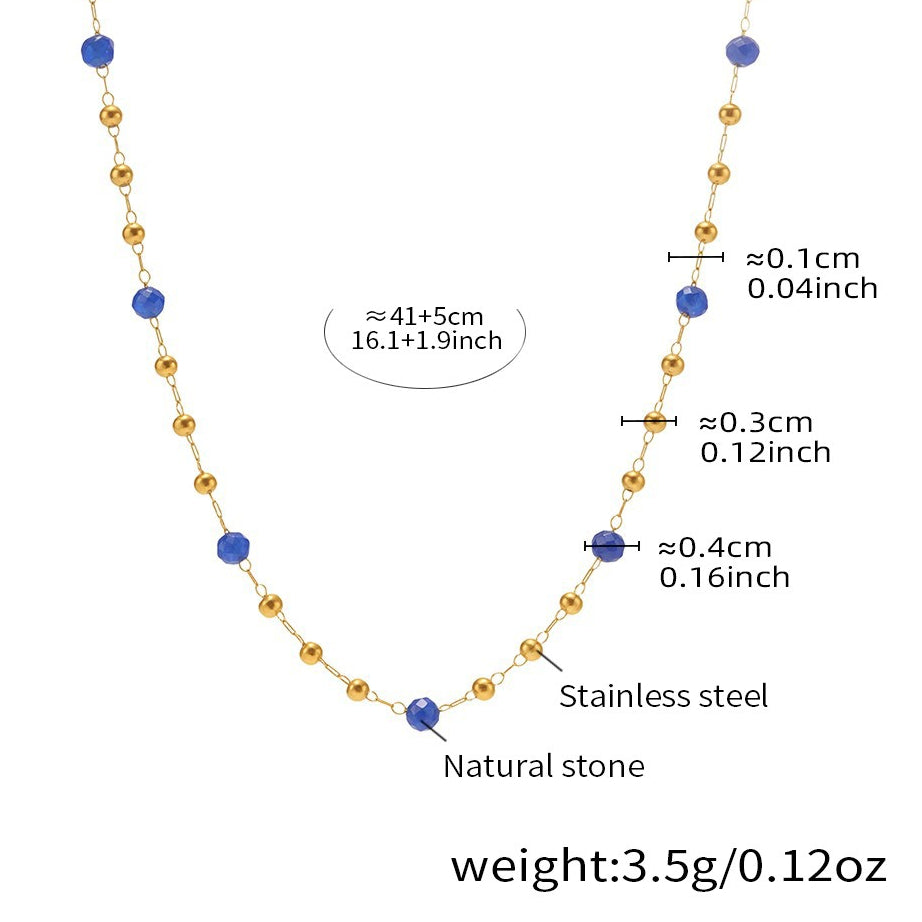 Planderful Rhine Blue Bear Double Necklace Steel Ladies