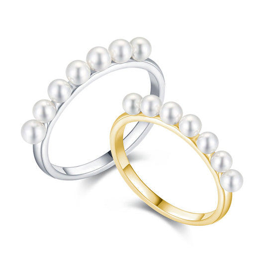 Sterling Silver Baroque Pearl Index Finger Ring for Women - Everyday Genie Collection