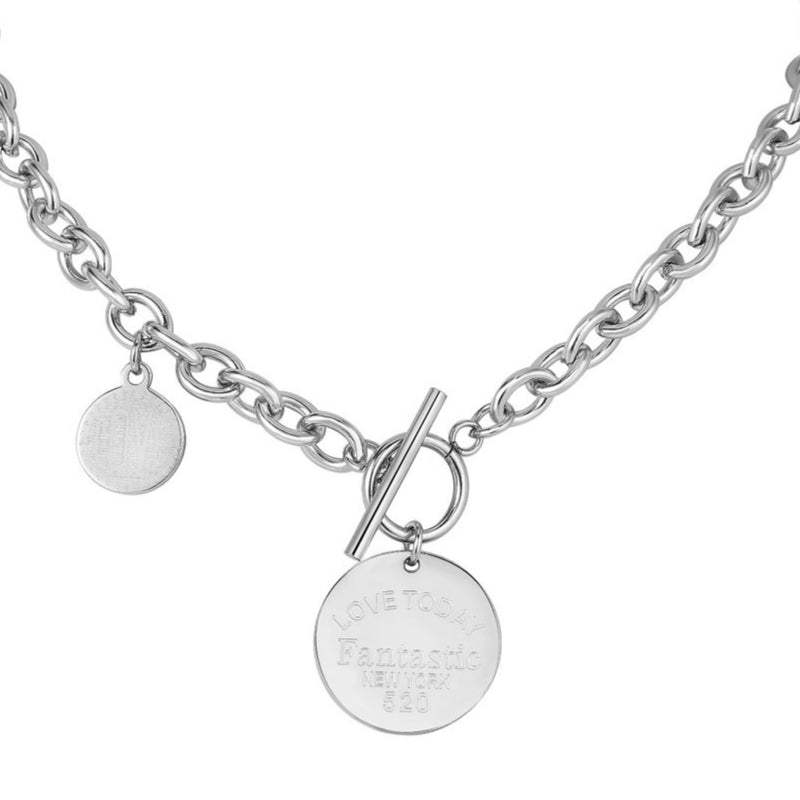 Planderful Titanium Steel Necklace Personalized For Women And Men Unisex Short Clavicle Chain