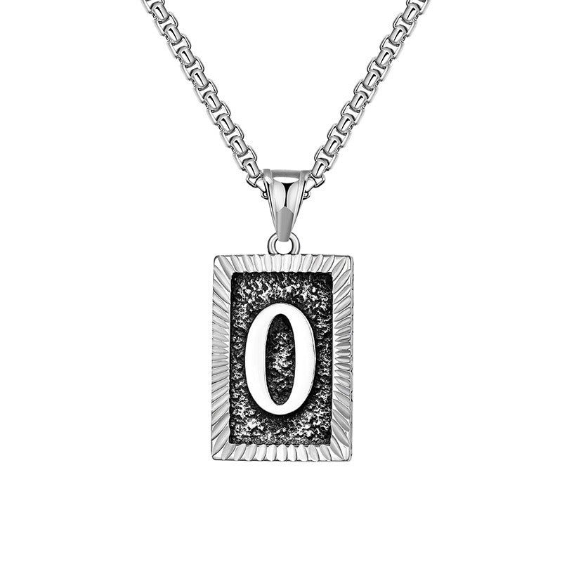 Steel Necklace – Dainty Brand Letter Pendant For Hip Hop Street Style Chain By Planderful