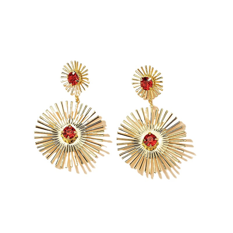 Planderful Vienna Verve Sunflower Earrings – High-End Zircon Design