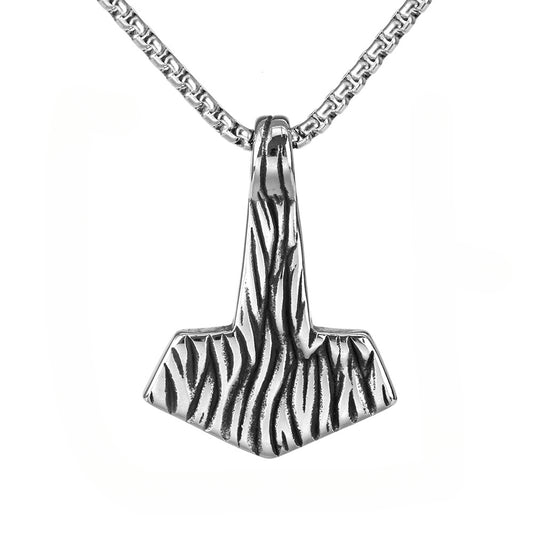 European And American Jewelry Wholesale Titanium Steel Men's Pendant Necklace Retro Boat Anchor Design