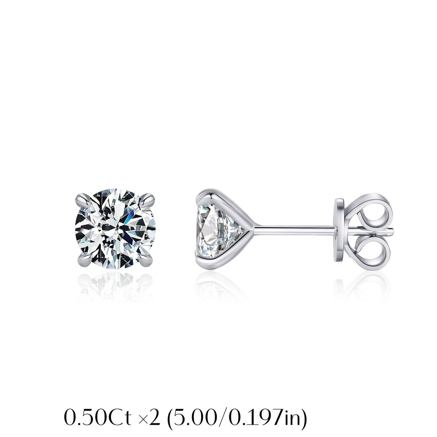 Planderful Moissanite Sparkling Earrings – Classic Low-Key Luxury
