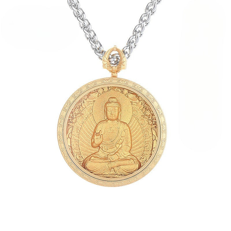 Steel Necklace – Luxury Bodhisattva Zodiac Pendant