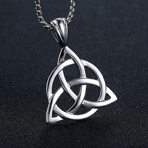Stylish Triangular Titanium Steel Pendant for Men - Retro-Inspired Jewelry