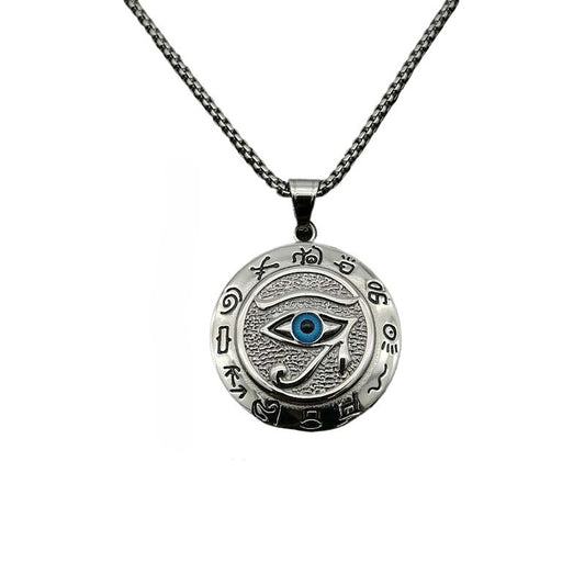 Planderful Eye Of Horus Necklace Titanium Steel Pendant For Egypt Lovers Durable Eagle Eye Necklace