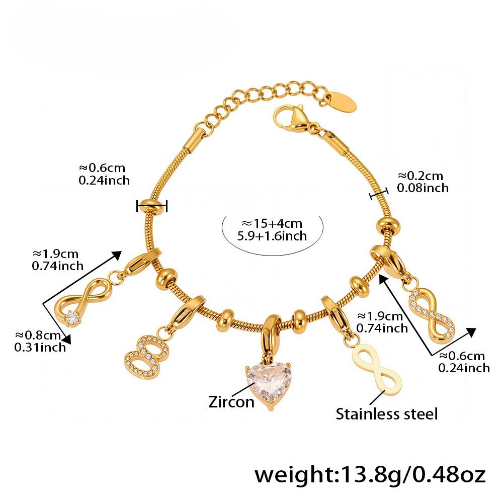 Planderful Everyday Genie Zircon Pendant Bracelet For Women