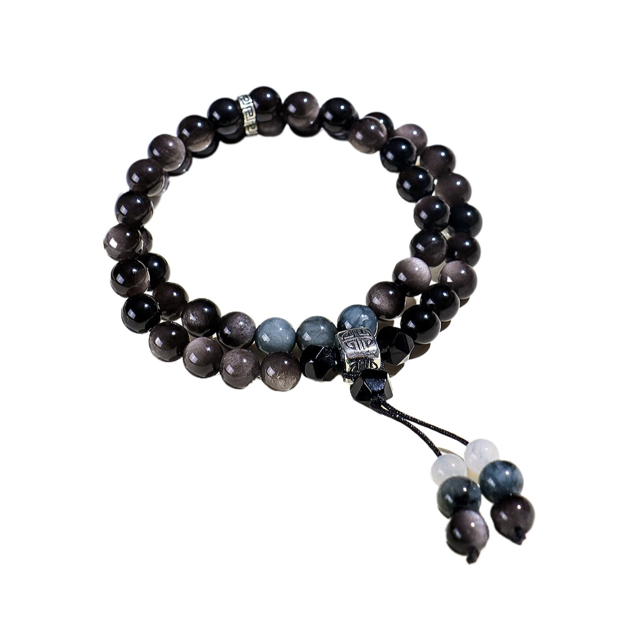 Planderful Fortune's Favor Bracelet – Unique Obsidian Double-Circle Design