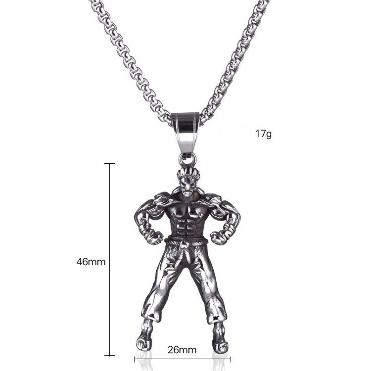 Titanium Steel Necklace Fitness Pendant For Bodybuilders And Athletes By Planderful Unisex Protection Statement