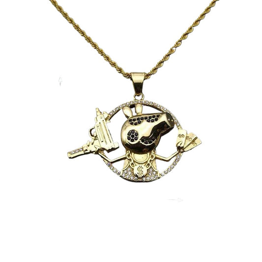 Zircon Necklace – Statement Hip Hop Pendant