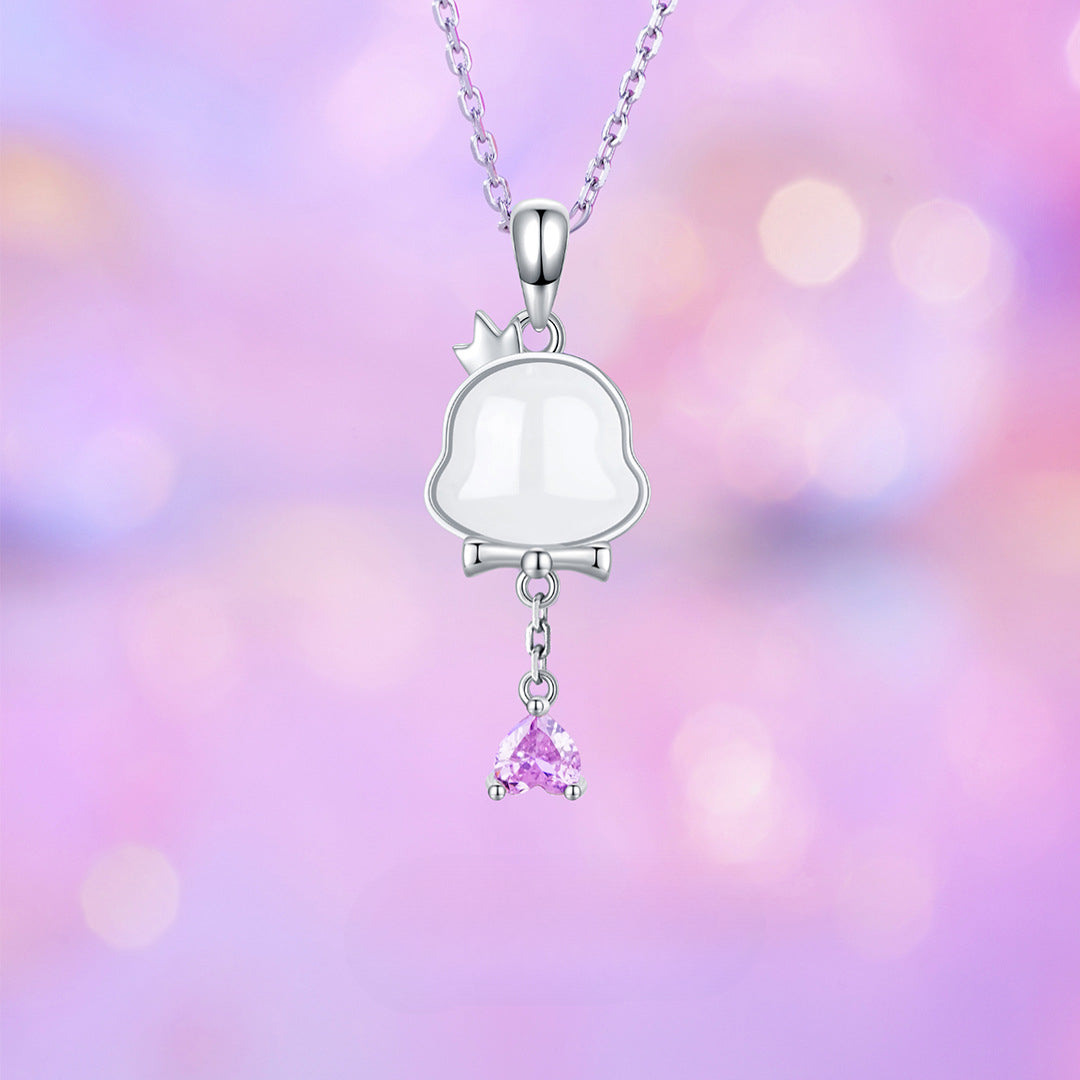 Original Moe Ji Snake Chalcedony Necklace Female S925 Sterling Silver Guochao Premium Sense Chain