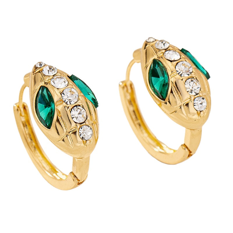 Planderful Vienna Verve Earrings – High-End Fashion with Green Zircon Detail