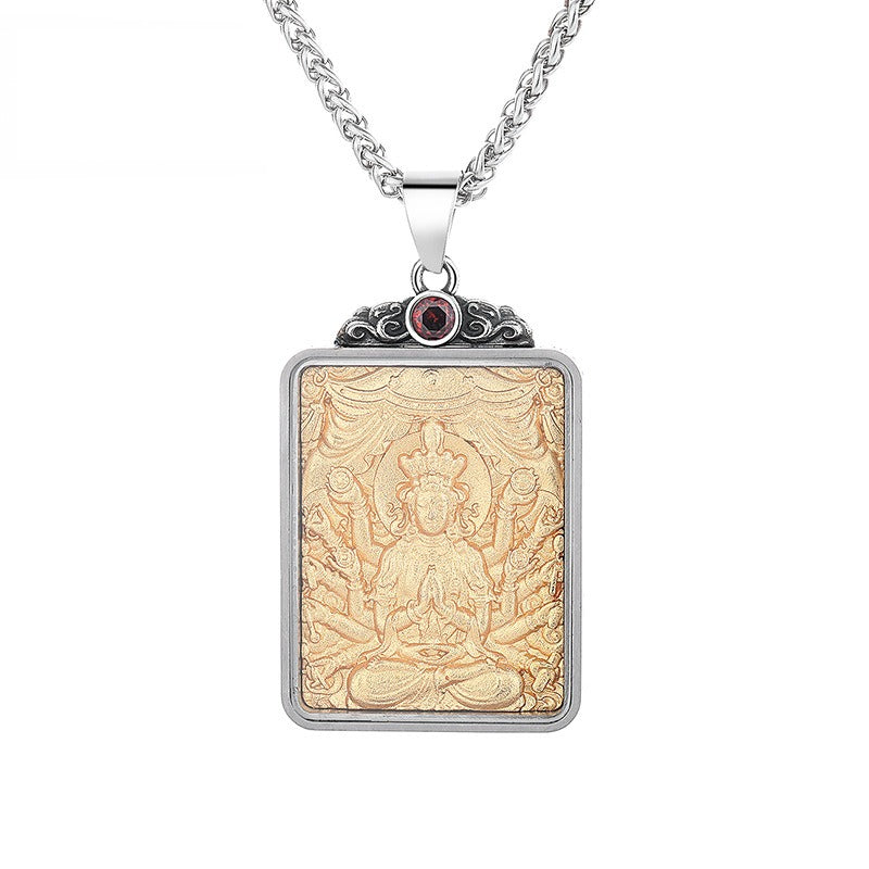 Steel Necklace – Elegant Buddha Zodiac Pendant