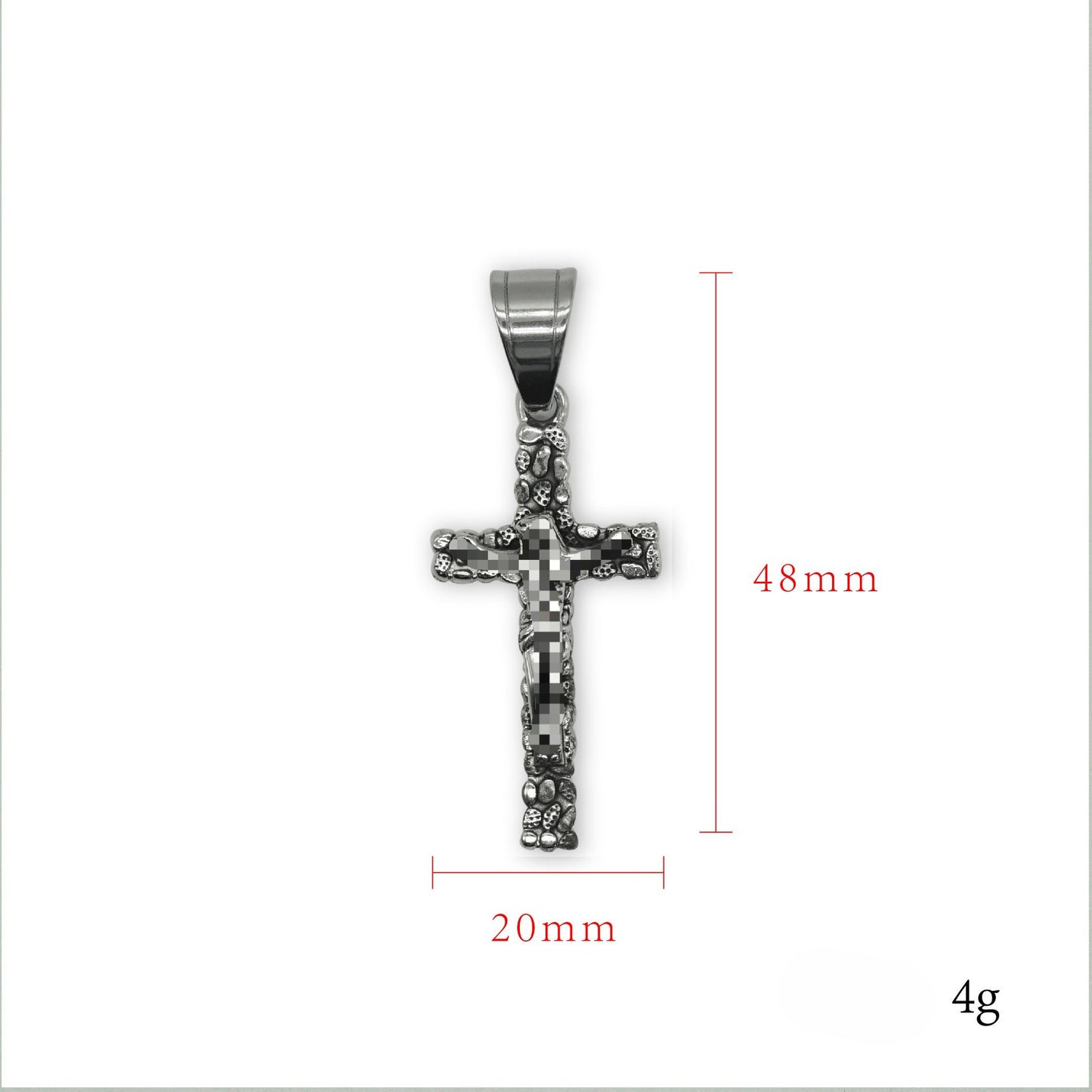 Steel Necklace – Vintage Cross Pendant