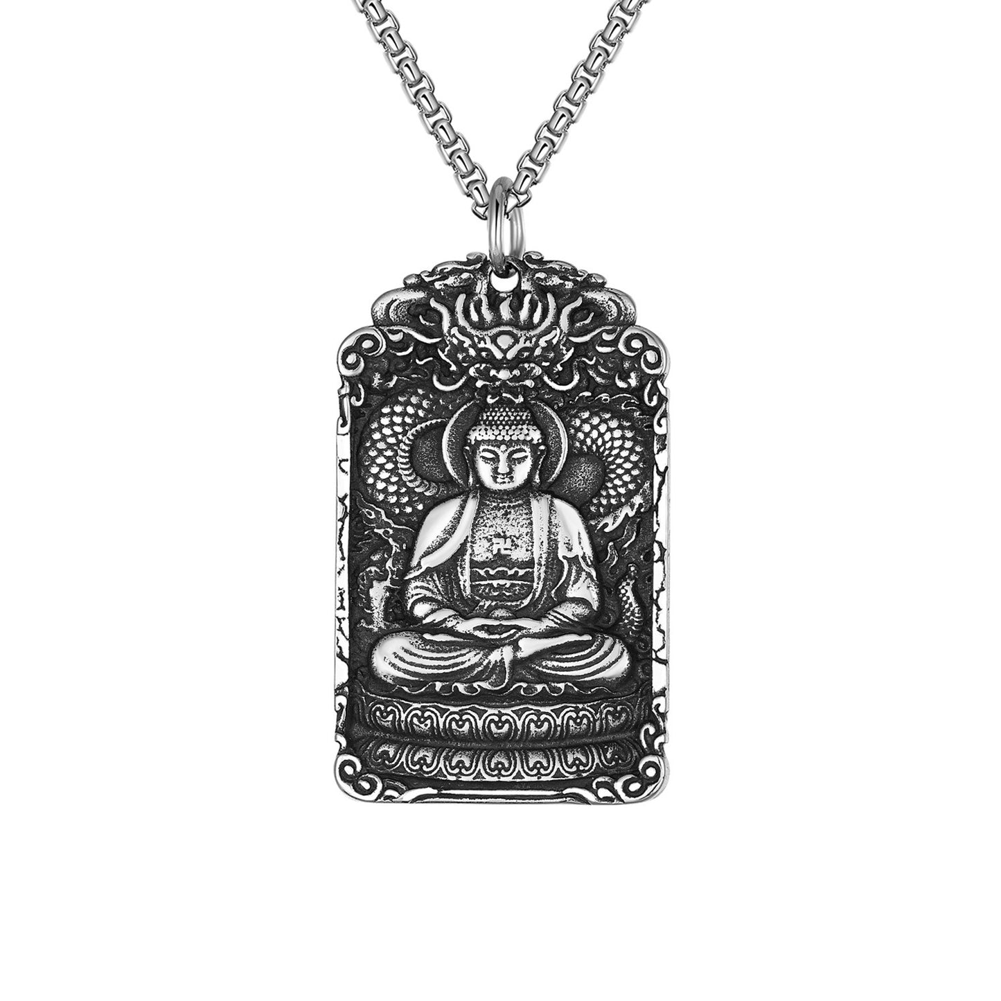 Steel Necklace - Elegant Buddha Bodhisattva Eight Gods