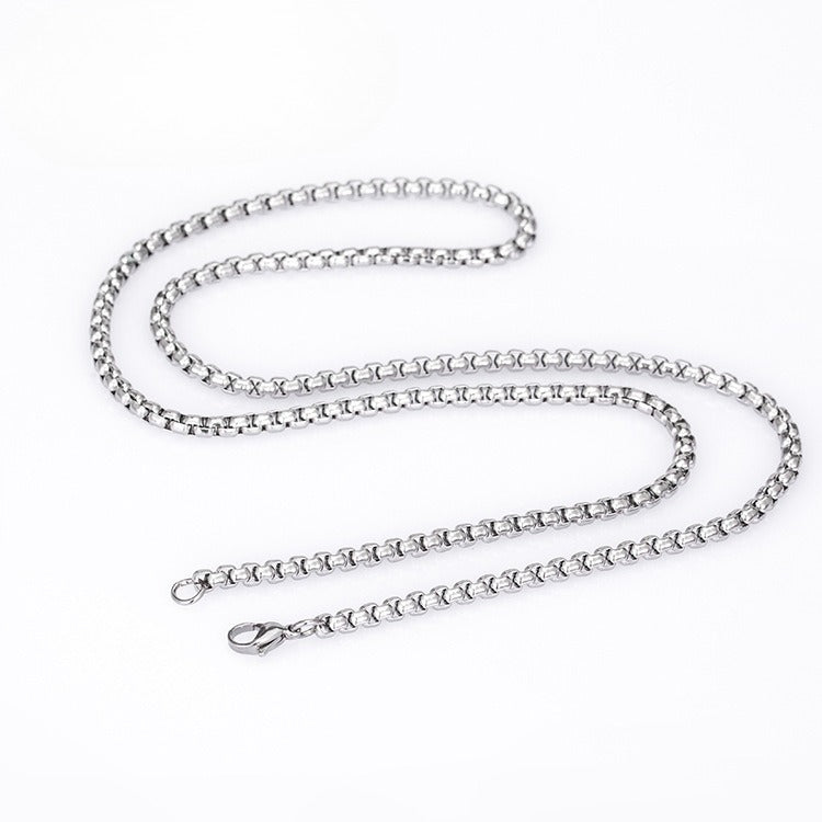Pearl Necklace – Elegant Steel Chain For Unisex Everyday Casual Wear And Gift Ready Packaging