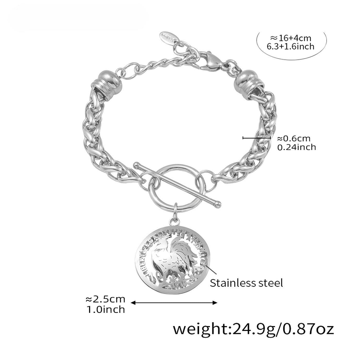 Planderful OT Buckle Bracelet 18K Gold Plated Steel Hip Hop