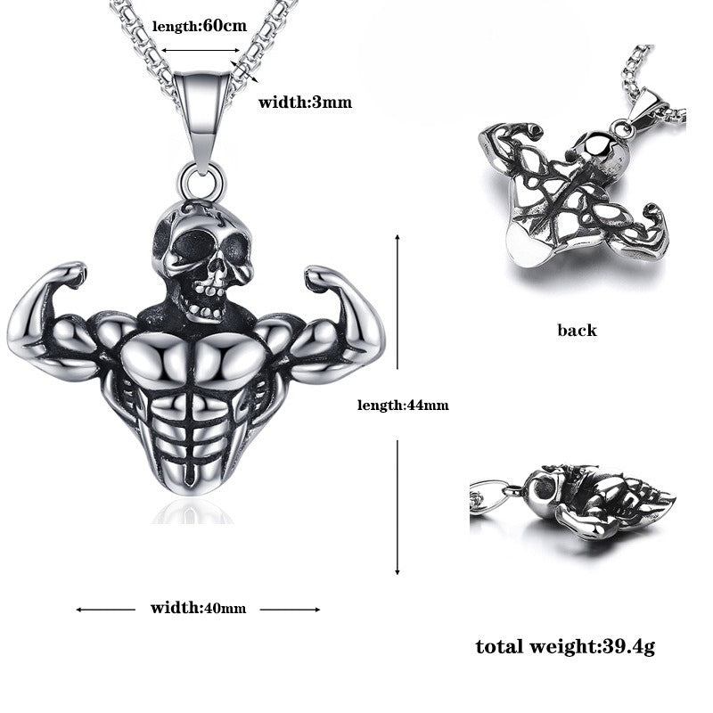 Steel Necklace – Statement Men’s Halloween Pendant