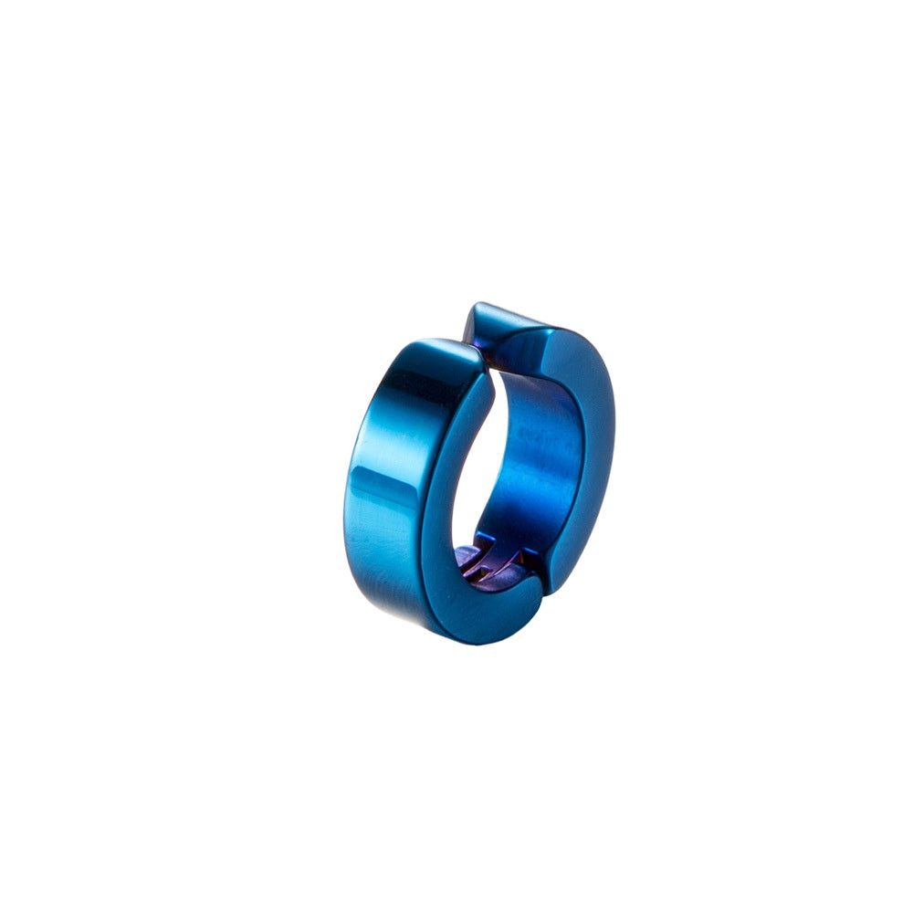 Japanese And Korean Style Hip Hop Titanium Steel Ear Clips For Men