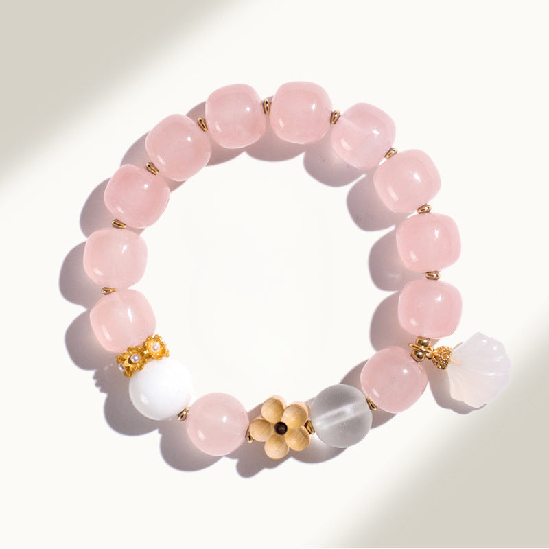 Planderful Fortune's Favor Bracelet – Sweet and Cute Pink Crystal Design