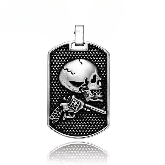 Punk Retro Skull Titanium Steel Pendant for Men - Wholesale Cross-Border Foreign Trade Accessories