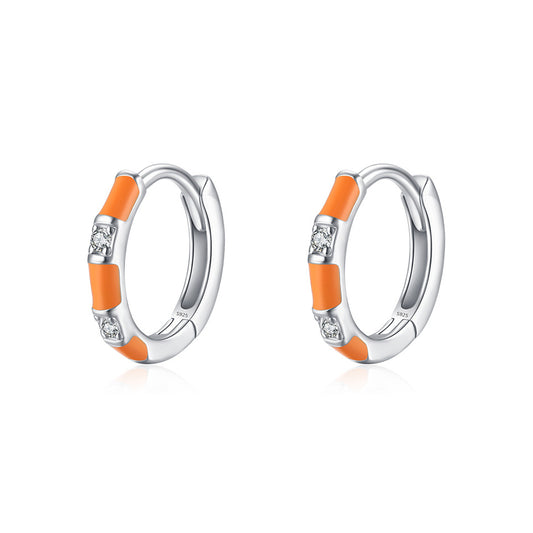 Exquisite S925 Pure Silver Zircon Earrings for Women - Elegant and Versatile Jewelry from Japan and South Korea