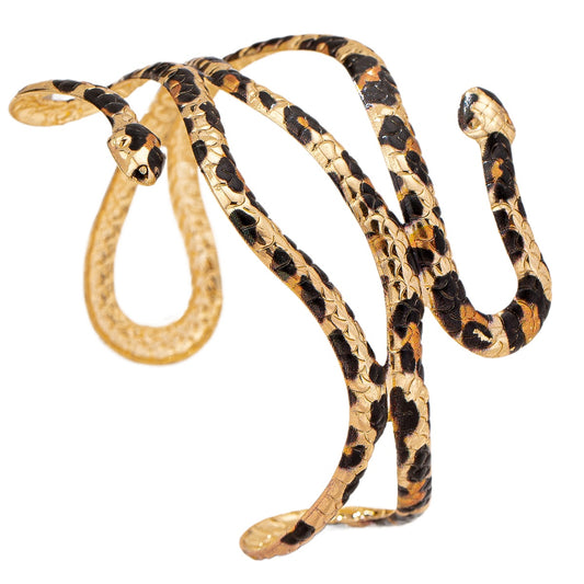 Planderful Vienna Verve Bracelet – Exaggerated Personalized Metal Leopard Print Design