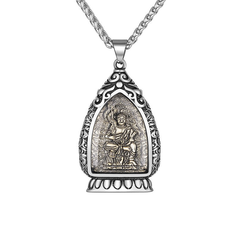 Steel Necklace Elegant Zodiac Buddha Charms Pendant For Spiritual Jewelry Lovers Gift