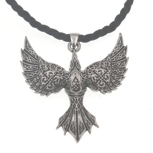 Cross-border selling Gothic Viking flying crow pendant men&#039;s personalized blackbird tag necklace wholesale for men