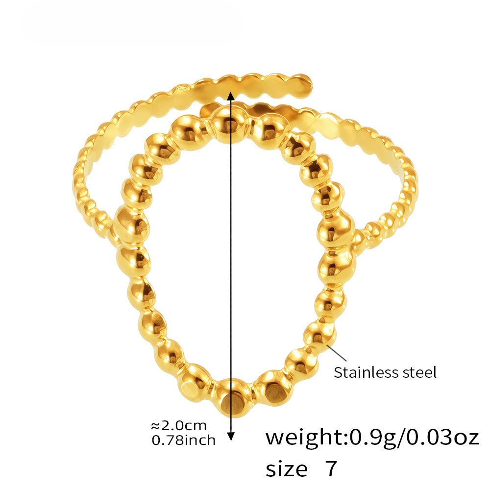 Planderful Geometric Stylish Ring 18K Gold Plated For Women