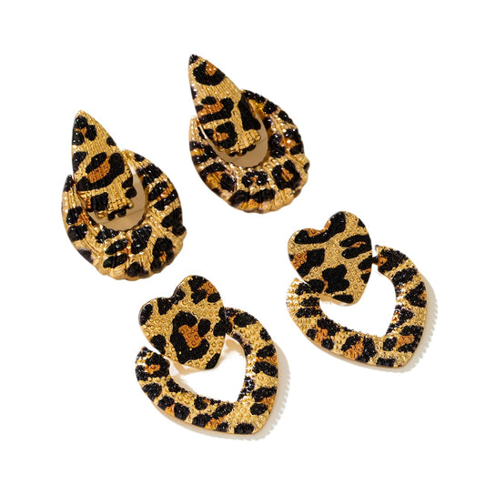 Planderful Vienna Verve Earrings Set – Retro Exaggerated Metal Geometry Design