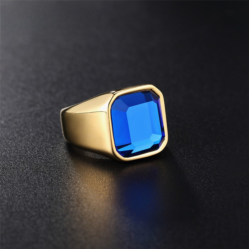 Planderful Zircon Titanium Steel Ring For Men Unisex Everyday Genie Minimalist Jewelry Gift