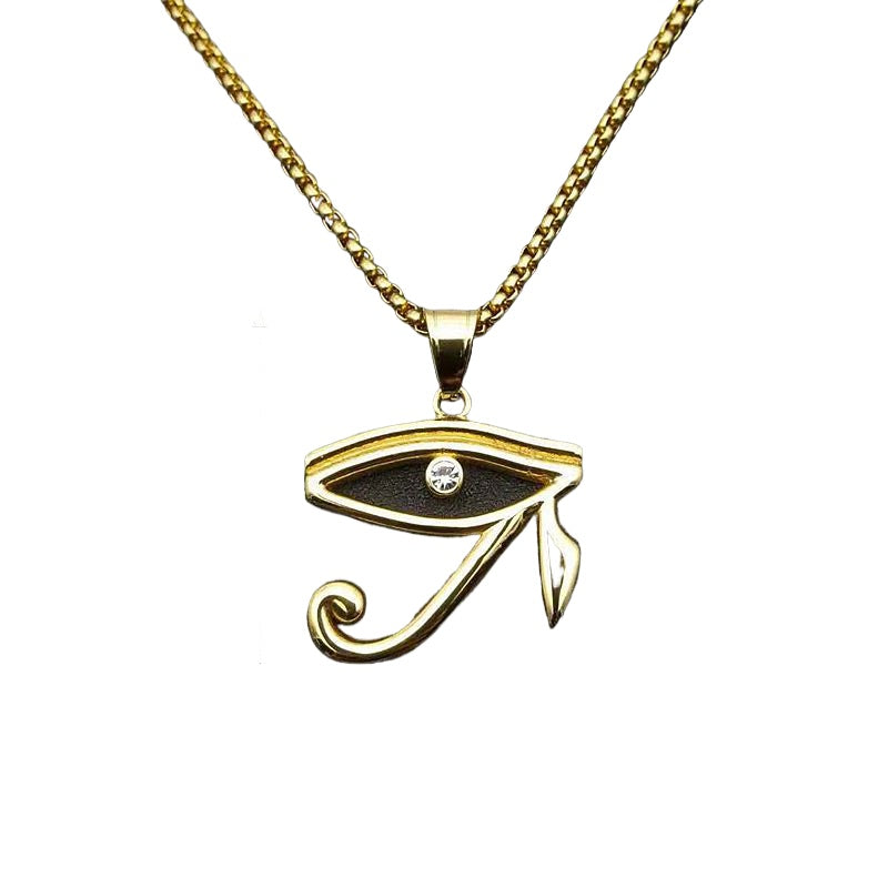 Steel Necklace – Vintage Egyptian Amulet