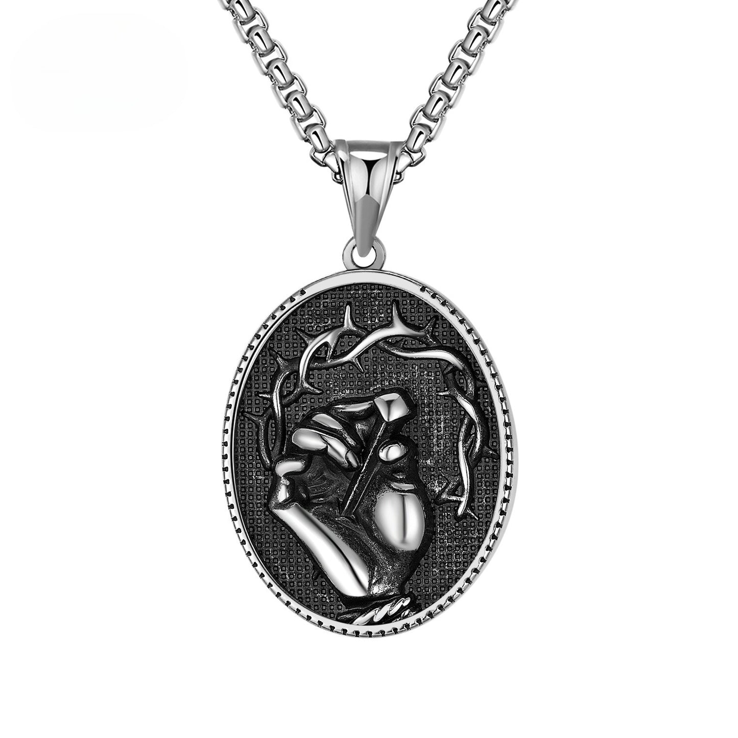 Steel Necklace - Statement Men's Pendant Chain