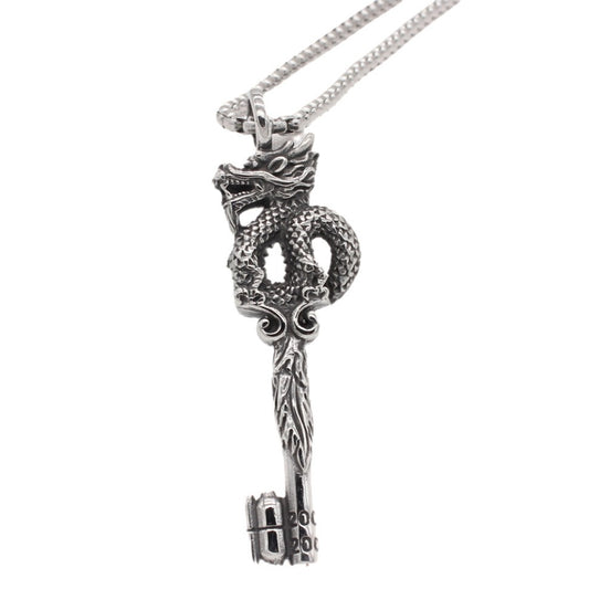 Chinese Dragon Pendant Necklace Titanium Steel Durability Protection Charm For Men By Planderful Everyday Genie