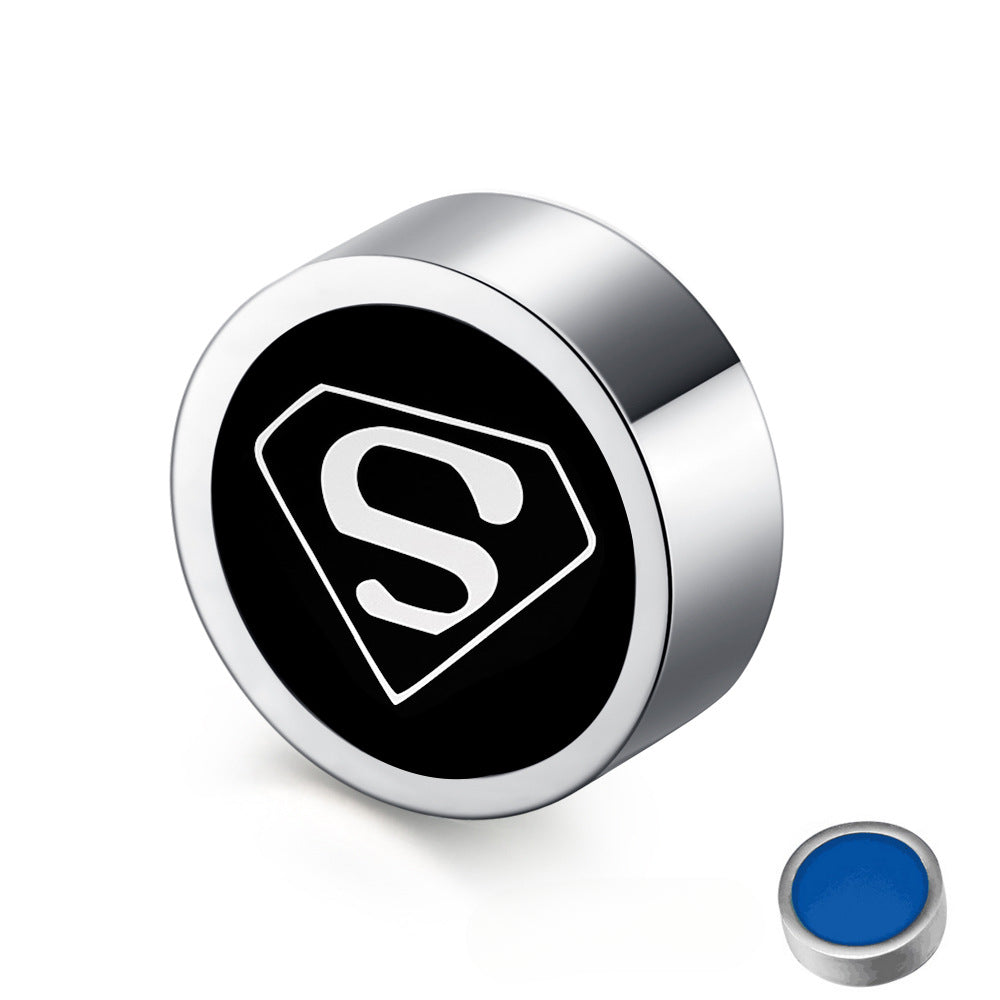 Titanium Steel Double-Sided Magnet Stud Earrings for Men