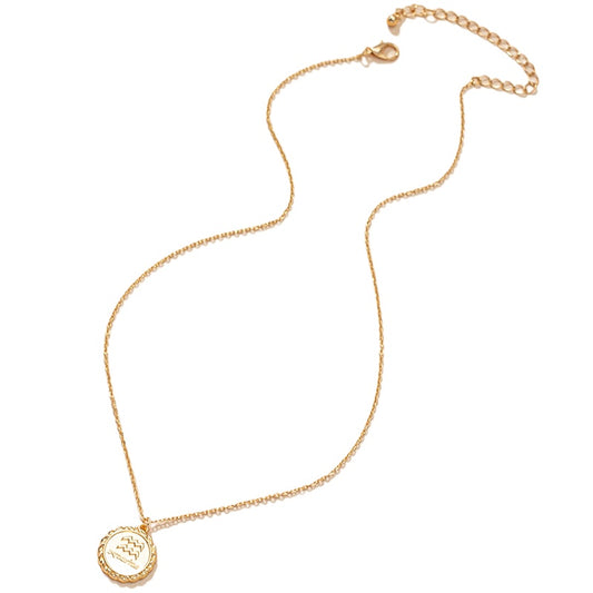 European and American Boho Zodiac Necklace with Vintage Charm