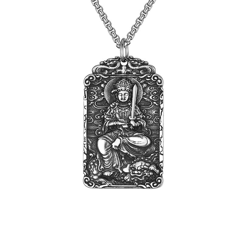 Steel Necklace - Elegant Buddha Bodhisattva Eight Gods