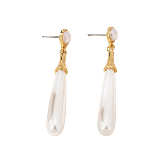 Planderful Vienna Verve Earrings – Retro Metal Water Drop Design