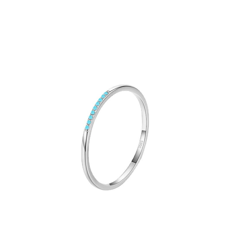 Starry Rainbow Sterling Silver Ring for Women - Size 5-10