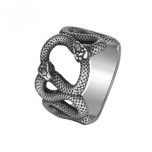 Steel Ring – Statement Hip Hop Snake Ring For Men By Planderful Everyday Genie Collection